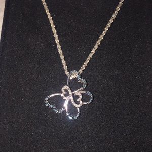 Butterfly Necklace.  21 inches long